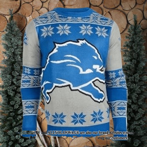 Detroit Lions Wool Holiday Sweater