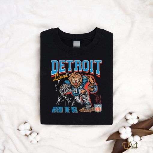 Detroit Lions mascot defend the Den NFL 2023 shirt