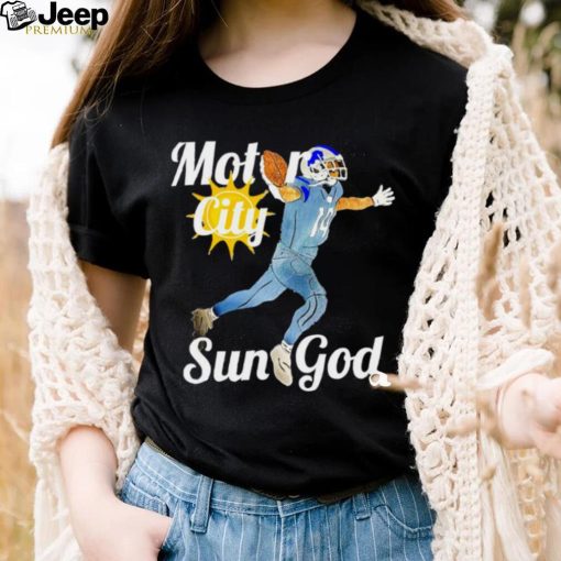 Detroit Lions motor city sun God art shirt