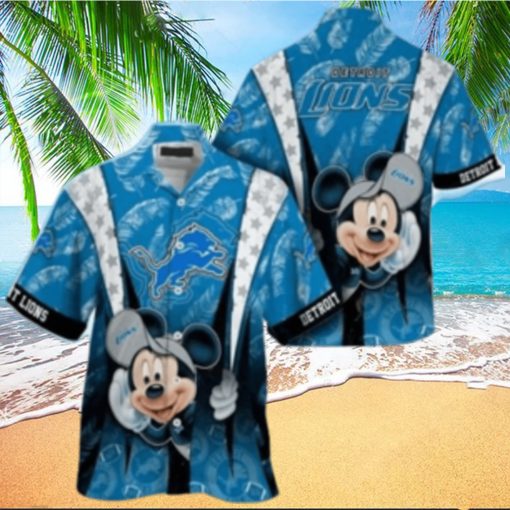 Detroit Lions nfl mickey mouse Hawaiian Shirt custom for fan