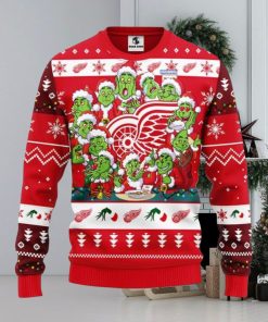 Detroit Red Wings 12 Grinch Xmas Day Christmas Ugly Sweater 3D Christmas Xmas Sweater