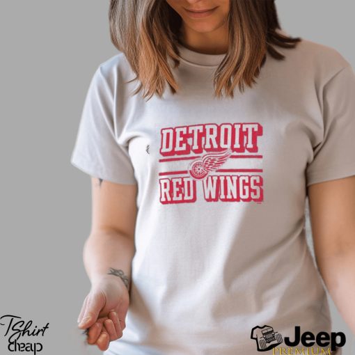 Detroit Red Wings Champion Tri Blend Dual Stripe Long Sleeve T Shirt