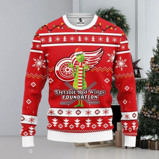 Detroit Red Wings Funny Grinch Xmas Ugly Christmas Sweater Best Christmas Gift Ideas