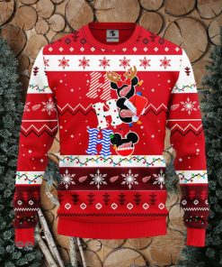 Detroit Red Wings Hohoho Mickey Christmas Ugly Sweater