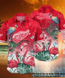 Detroit Red Wings NHL Floral 3D Hawaiian Shirt