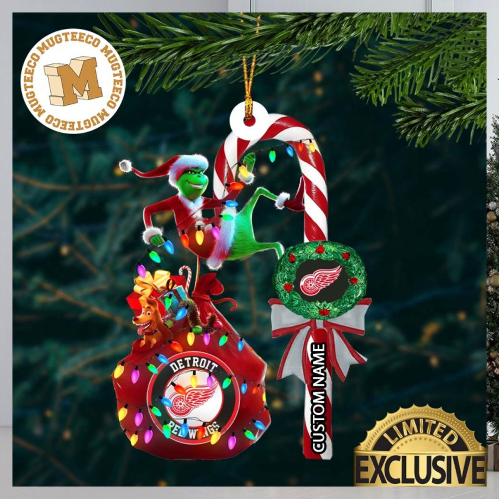 Buffalo Bills Grinch Candy Cane Christmas Ornament -   Worldwide Shipping