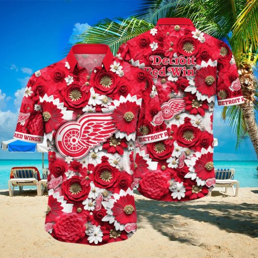 Detroit Red Wings NHL Hawaiian Shirt Trending For This Summer Customize Shirt Any Team