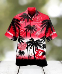 Detroit Red Wings Nhl Palm Hawaiian Shirt