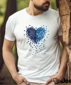 Detroit Tigers Detroit Lions Tiny Heart Shape 2023 T Shirt