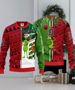 Detroit Tigers Grinch & Scooby doo Christmas Ugly Sweater 1