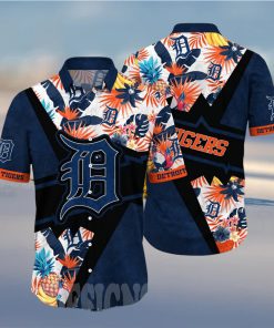 Detroit Tigers MLB Floral 3D All Over Printed Hawaiian Shirt