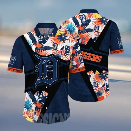 Detroit  Tigers  MLB  Floral  3D  All  Over  Printed  Hawaiian  Shirt