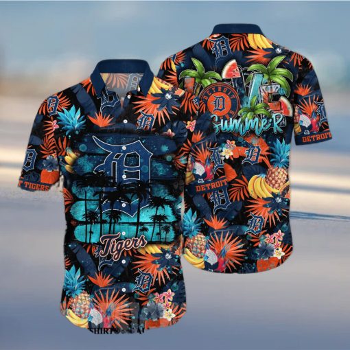 Detroit Tigers MLB Floral  Unisex Hawaiian Shirt