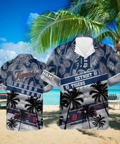 Detroit Tigers MLB Personalized Palm Tree Hawaiian Shirt