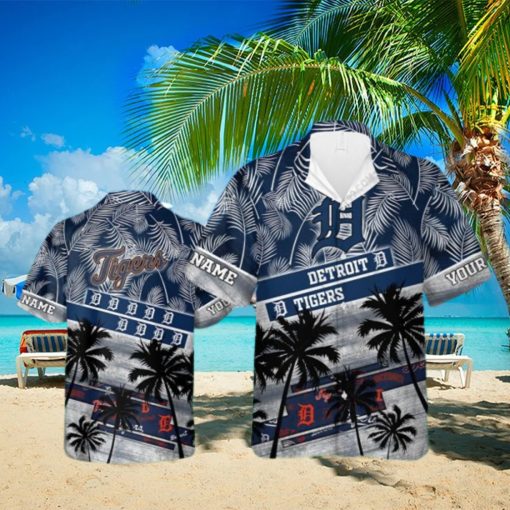 Detroit Tigers MLB Personalized Palm Tree Hawaiian Shirt