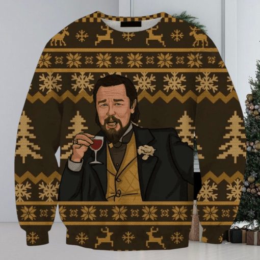 Dicaprio Lauting Yellow Christmas Wool Ugly Sweater