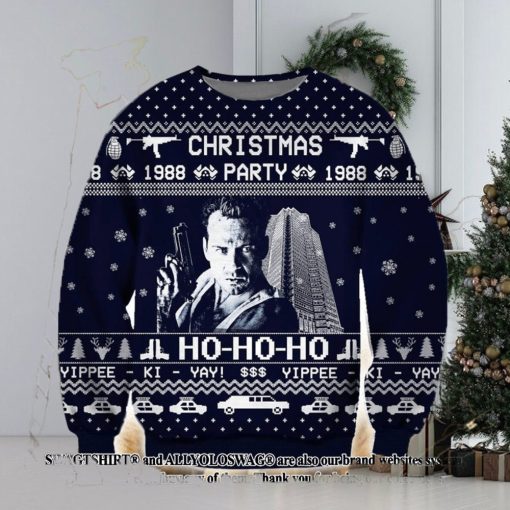 Die Hard 3d Print Ugly Christmas Wool Knitted Sweater