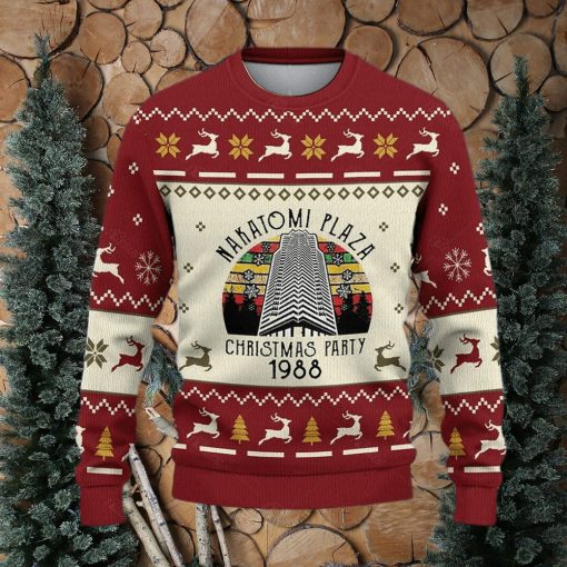 Die Hard Nakatomi Plaza Christmas Ugly Sweater Vintage Party 1988