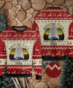 Die Hard Nakatomi Plaza Party 1988 Festive Knitted All Over Print Sweater For Xmas