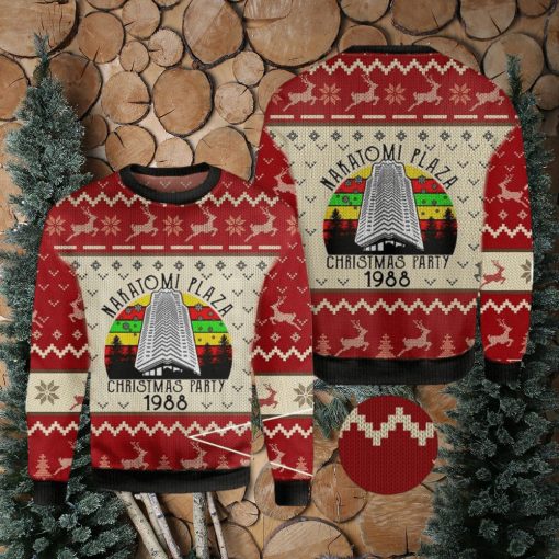 Die Hard Nakatomi Plaza Party 1988 Festive Knitted All Over Print Sweater For Xmas