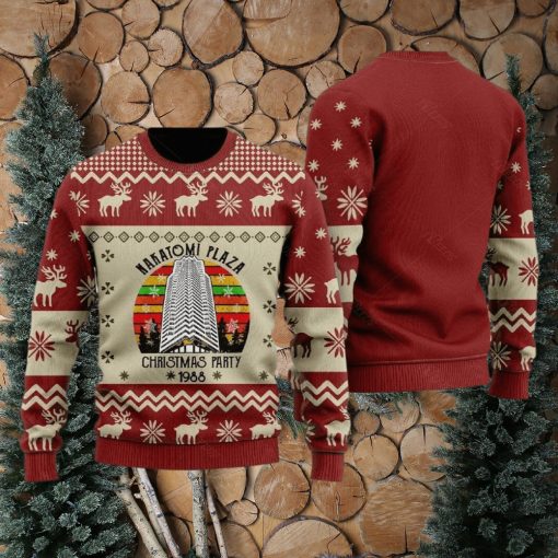 Die Hard Nakatomi Plaza Ugly Christmas Sweater 1988 Knitted