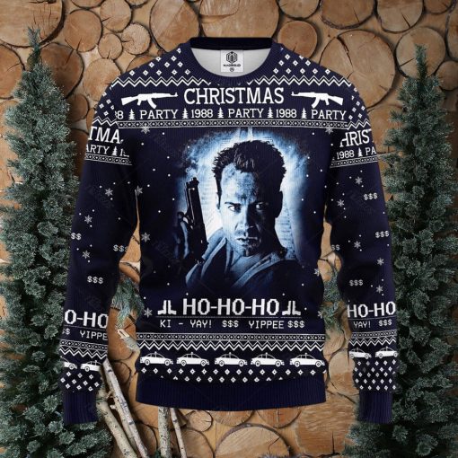 Die Hard Ugly Christmas Sweater Yippee Kiyay Ho Ho Ho