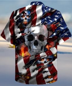 Died For My Country Skull Hawaiian Shirt Unisex Adult