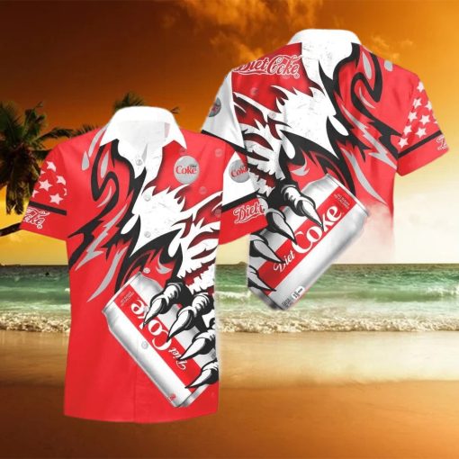 Diet Coke Monster Claw Gift Hawaiian Set Shirt And Short Summer Beach