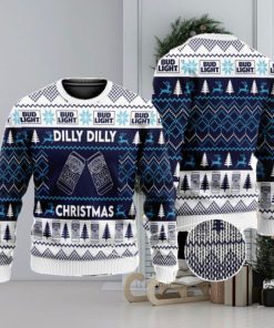 Dilly Dilly Bud Light Beer 3D All Over Printed Ugly Christmas Sweater Christmas Gift For Family