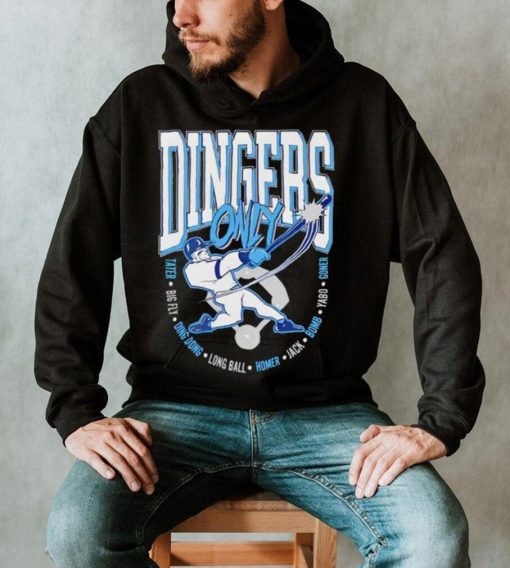 Dingers Only baseball shirt