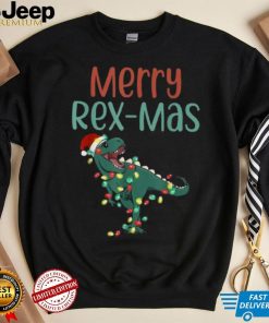 Dinosaur Christmas Merry Rex Mas Funny T Rex Xmas Boys Kids Shirt