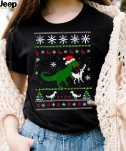 Dinosaur Eating Reindeer Shirt Funny