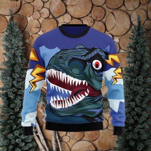 Dinosaur Face Ugly Christmas Sweater Gift Men Women