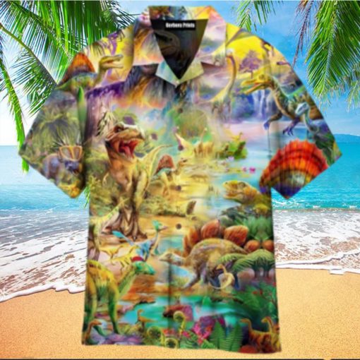 Dinosaur Jurassic Dinosaur Art Style Jurassic Park Hawaiian Shirt