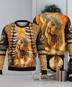 Dinosaur Orange Ugly Christmas Sweater Gift For Men And Women