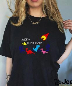 Dinosaurs 8 Bit Extinction game over shirt