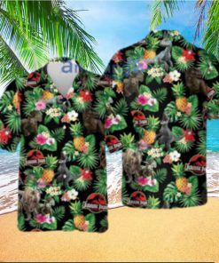 Dinosaurs Pineapple Tropical Flower Summer Jurassic Park Hawaiian Shirt