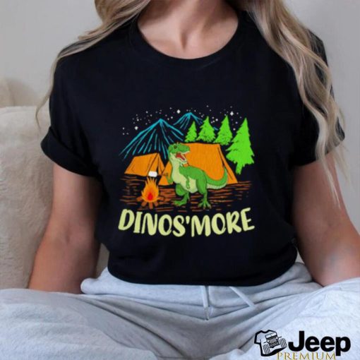 Dinos’smoke dinosaur and camping funny shirt