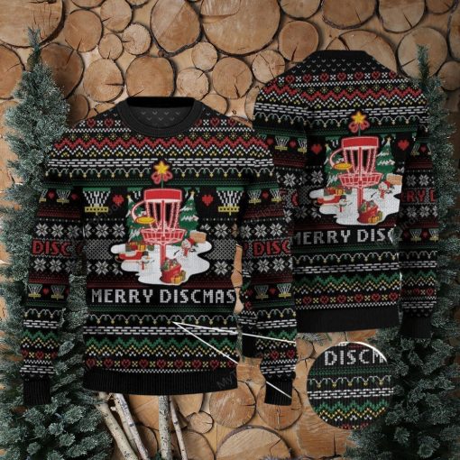 Disc Golf Lovers Gift Merry Discmas Ugly Christmas Sweater 3D Gift For Men And Women