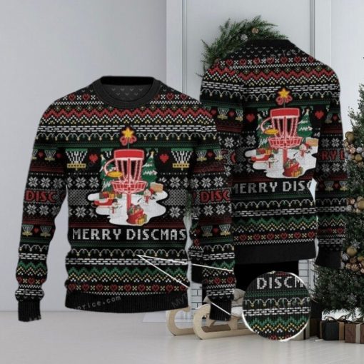 Disc Golf Lovers Gift Merry Discmas Womens Ugly Sweater