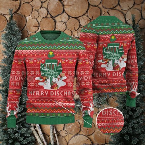 Disc Golf Lovers Merry Discmas Christmas Gift Ugly Christmas Sweater 3D Gift For Men And Women