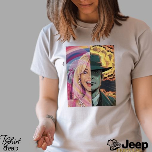 Discussingfilm Barbie Vs Oppenheimer Art By Jonattfieldart shirt