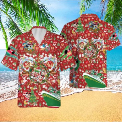 Disney Cruise Hawaiian Christmas World Aloha Hawaii Mickey Friends Xmas Shirt
