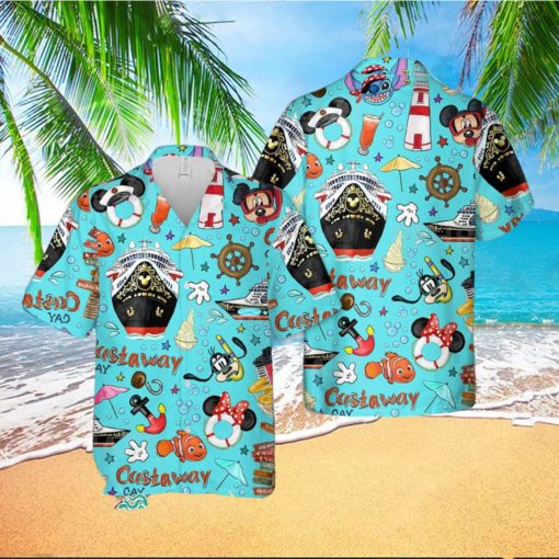 Disney Cruise V2 Hawaiian Shirt, Short Sleeve Hawaiian Aloha Shirt, Disney Cruise Shirt, Mickey Birthday Hawaiian