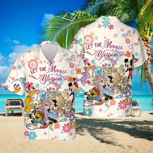 Disney Epcot Flower And Garden Festival Let The Magic Blossom Hawaiian Shirt