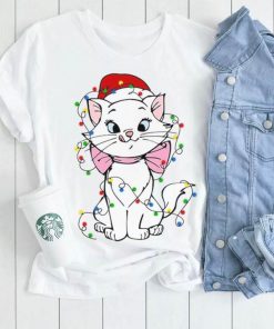 Disney Marie Aristocats Cat Santa Christmas Lights Shirt