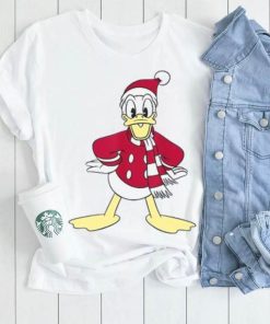 Disney Merry Christmas With Funny Cartoon Characters Donald Duck Shirt