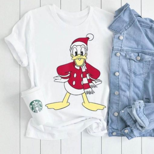 Disney Merry Christmas With Funny Cartoon Characters Donald Duck Shirt