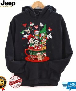 Disney Mickey And Friends Christmas Coffee Cup T Shirt