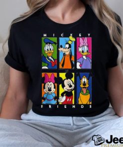 Disney Mickey And Friends Group Shot Panels T Shirt